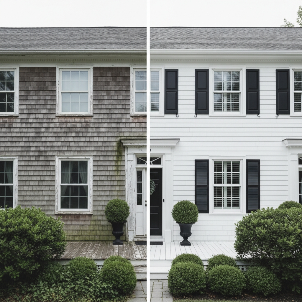 Classic Westchester exterior painting detail